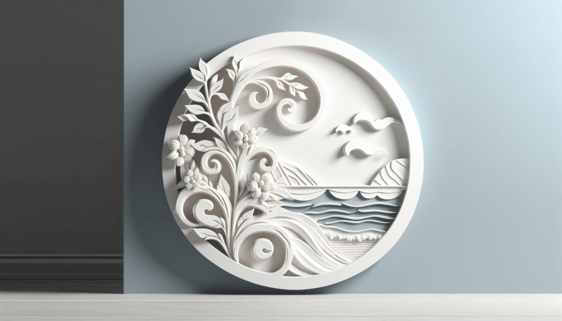 white coastal wall decor